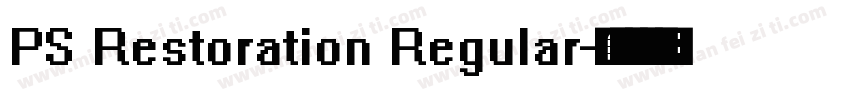PS Restoration Regular字体转换